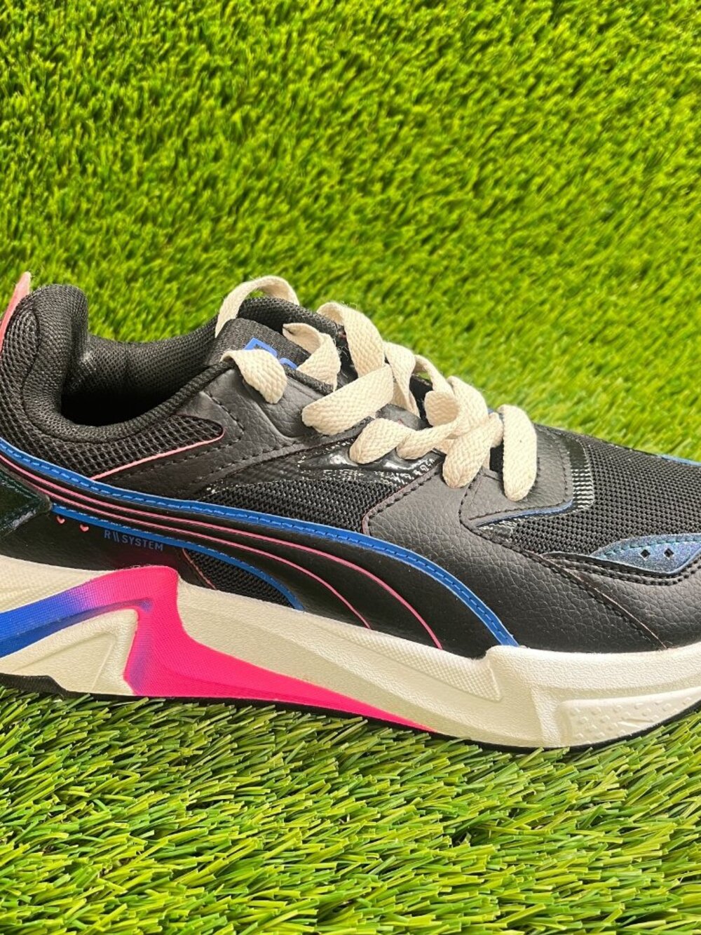 Puma RS Pulsoid Cosmic Boys Size 6Y Black Pink Blue Casual Shoes Sneakers